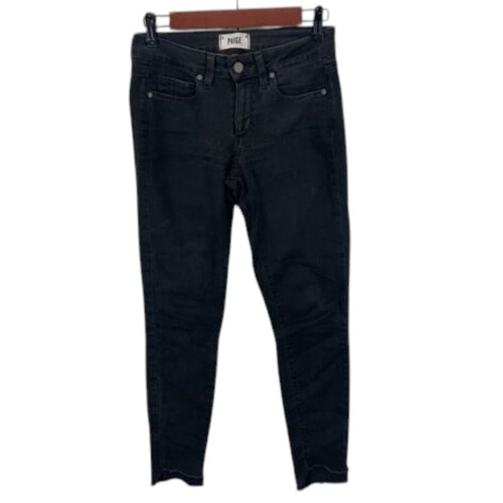 Paige Jeans Women’s Black Dark Wash Verdugo Ankle Skinny Stretch Denim Casual 27